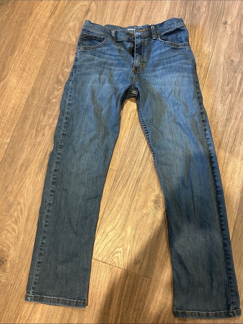 Wrangler Men's Straight Leg Blue Denim Jeans